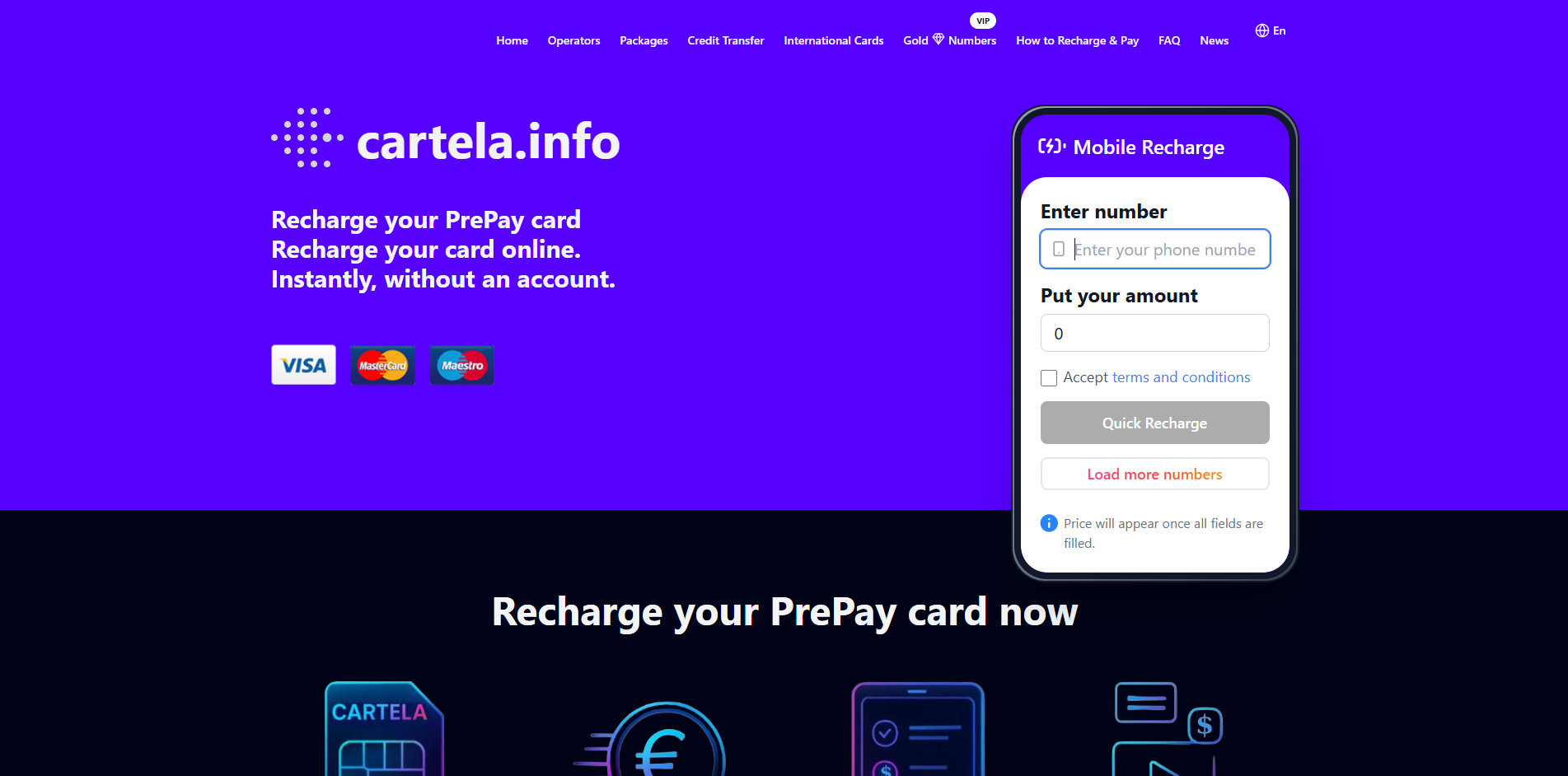 Prepaid Card Recharge